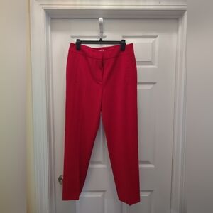 Bar III Red Crepe Straight Leg Dress Pants Size 10